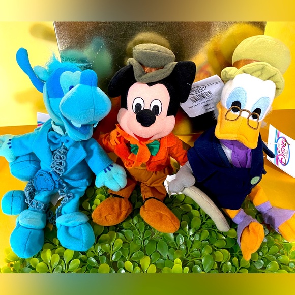 DISNEY SCROOGE DONALD DUCK GOOFY MICKEY MOUSE NWT VTG 90s BEAN BAG PLUSH (3) - Picture 2 of 16